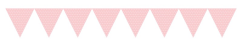 Karodziņu vītne, maigi rozā punktaina (2,74 m)